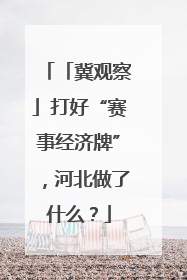 「冀观察」打好“赛事经济牌”，河北做了什么？