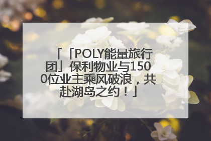 「POLY能量旅行团」保利物业与1500位业主乘风破浪，共赴湖岛之约！