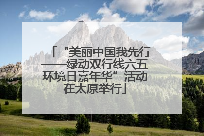 “美丽中国我先行——绿动双行线六五环境日嘉年华”活动在太原举行