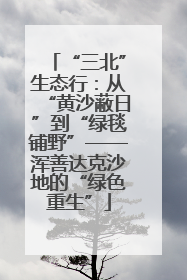 “三北”生态行：从“黄沙蔽日”到“绿毯铺野”——浑善达克沙地的“绿色重生”