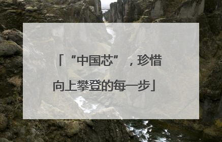 “中国芯”，珍惜向上攀登的每一步