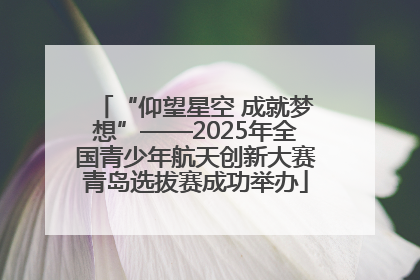 “仰望星空 成就梦想”——2025年全国青少年航天创新大赛青岛选拔赛成功举办
