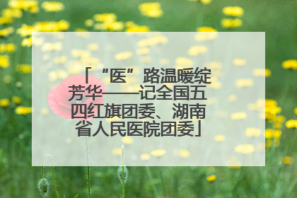 “医”路温暖绽芳华——记全国五四红旗团委、湖南省人民医院团委