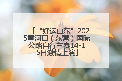 “好运山东”2025黄河口（东营）国际公路自行车赛14-15日激情上演