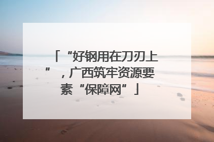 “好钢用在刀刃上”，广西筑牢资源要素“保障网”