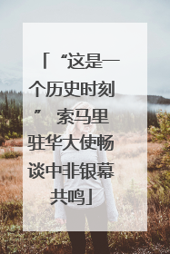 “这是一个历史时刻” 索马里驻华大使畅谈中非银幕共鸣