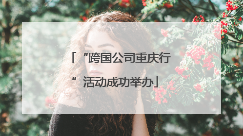 “跨国公司重庆行”活动成功举办
