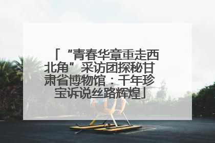 “青春华章重走西北角”采访团探秘甘肃省博物馆：千年珍宝诉说丝路辉煌