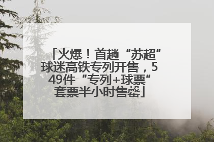 火爆！首趟“苏超”球迷高铁专列开售，549件“专列+球票”套票半小时售罄