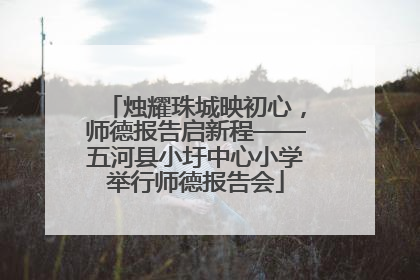 烛耀珠城映初心，师德报告启新程——五河县小圩中心小学举行师德报告会