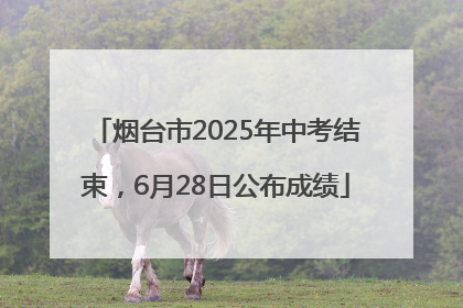 烟台市2025年中考结束，6月28日公布成绩