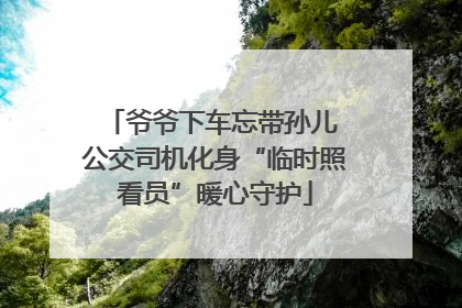 爷爷下车忘带孙儿 公交司机化身“临时照看员”暖心守护