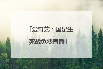 爱奇艺：国足生死战免费直播