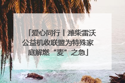 爱心同行丨潍柴雷沃公益机收联盟为特殊家庭解燃“麦”之急