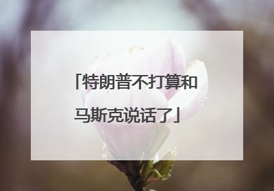 特朗普不打算和马斯克说话了