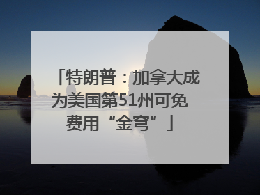 特朗普：加拿大成为美国第51州可免费用“金穹”