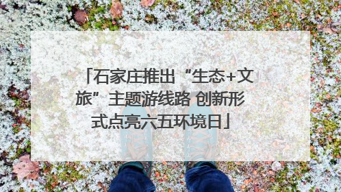 石家庄推出“生态+文旅”主题游线路 创新形式点亮六五环境日