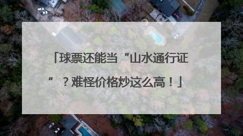 球票还能当“山水通行证”？难怪价格炒这么高！