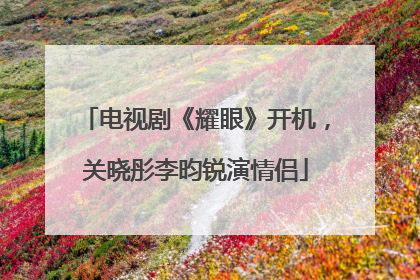 电视剧《耀眼》开机，关晓彤李昀锐演情侣