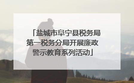 盐城市阜宁县税务局第一税务分局开展廉政警示教育系列活动