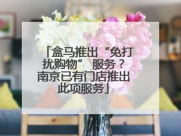盒马推出“免打扰购物” 服务？南京已有门店推出此项服务