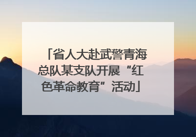 省人大赴武警青海总队某支队开展“红色革命教育”活动