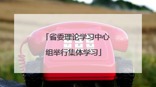 省委理论学习中心组举行集体学习