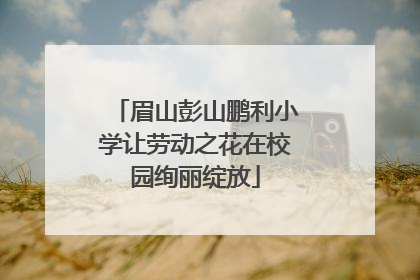 眉山彭山鹏利小学让劳动之花在校园绚丽绽放