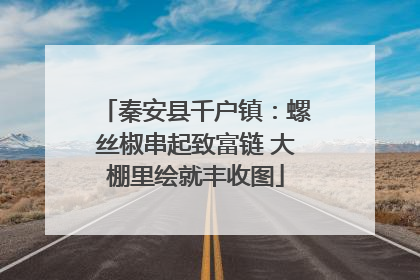 秦安县千户镇：螺丝椒串起致富链 大棚里绘就丰收图