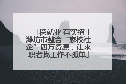 稳就业 有实招丨潍坊市整合“家校社企”四方资源，让求职者找工作不孤单