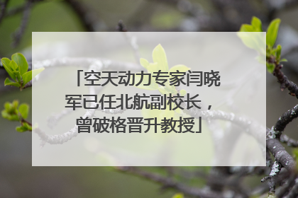 空天动力专家闫晓军已任北航副校长，曾破格晋升教授