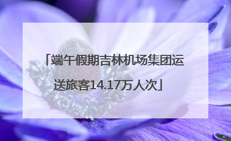 端午假期吉林机场集团运送旅客14.17万人次