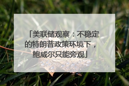 美联储观察：不稳定的特朗普政策环境下，鲍威尔只能旁观