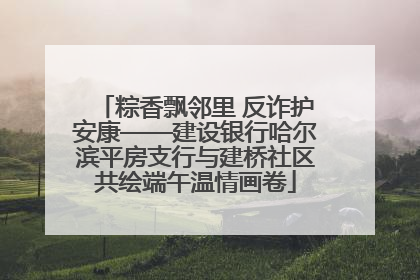 粽香飘邻里 反诈护安康——建设银行哈尔滨平房支行与建桥社区共绘端午温情画卷