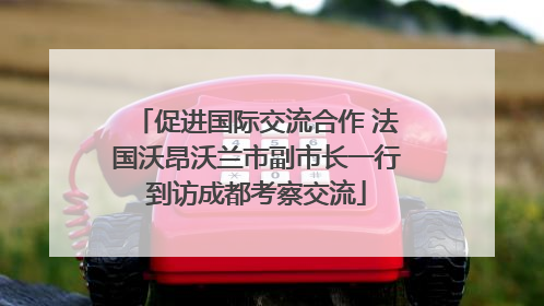 促进国际交流合作 法国沃昂沃兰市副市长一行到访成都考察交流