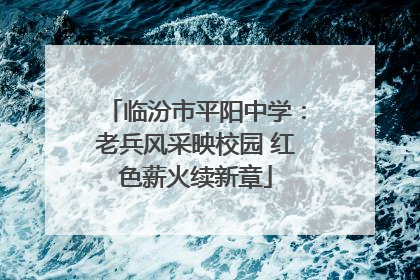 临汾市平阳中学：老兵风采映校园 红色薪火续新章