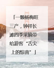 一颗杨梅旺三产，钟祥长滩四季采摘带给游客“舌尖上的惊喜”