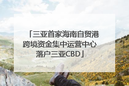 三亚首家海南自贸港跨境资金集中运营中心落户三亚CBD