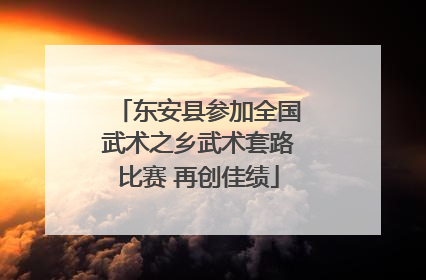 东安县参加全国武术之乡武术套路比赛 再创佳绩
