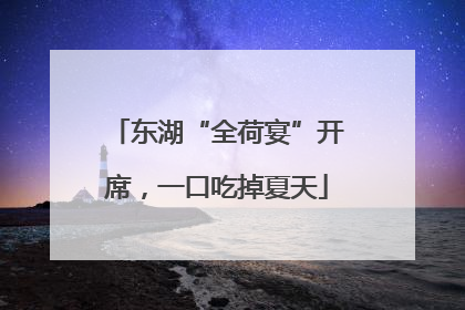 东湖“全荷宴”开席，一口吃掉夏天