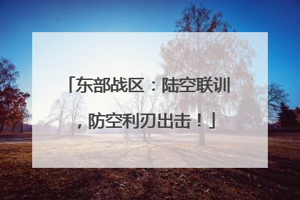 东部战区：陆空联训，防空利刃出击！
