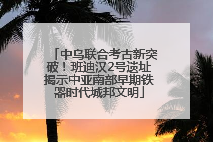 中乌联合考古新突破！班迪汉2号遗址揭示中亚南部早期铁器时代城邦文明