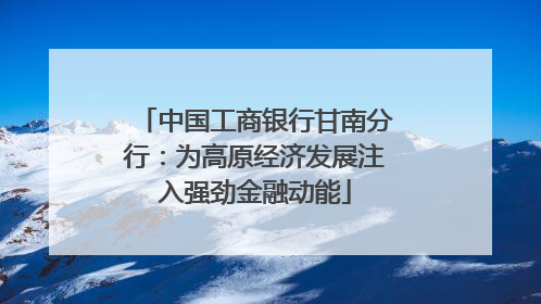 中国工商银行甘南分行：为高原经济发展注入强劲金融动能