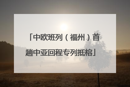 中欧班列（福州）首趟中亚回程专列抵榕