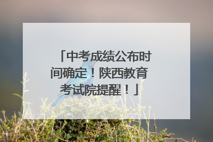 中考成绩公布时间确定！陕西教育考试院提醒！