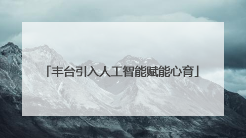 丰台引入人工智能赋能心育