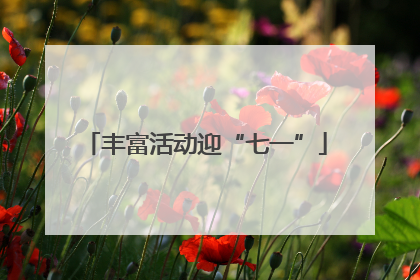 丰富活动迎“七一”