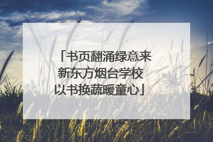 书页翻涌绿意来 新东方烟台学校以书换蔬暖童心