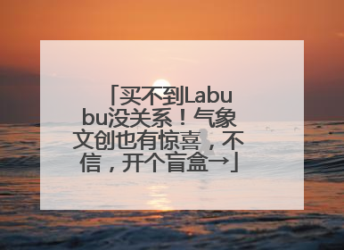 买不到Labubu没关系！气象文创也有惊喜，不信，开个盲盒→