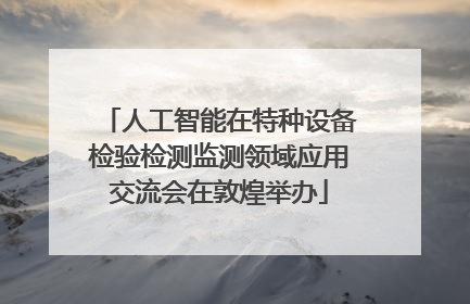 人工智能在特种设备检验检测监测领域应用交流会在敦煌举办